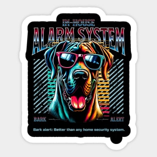 Bark Alert Great Dane Dog Sticker